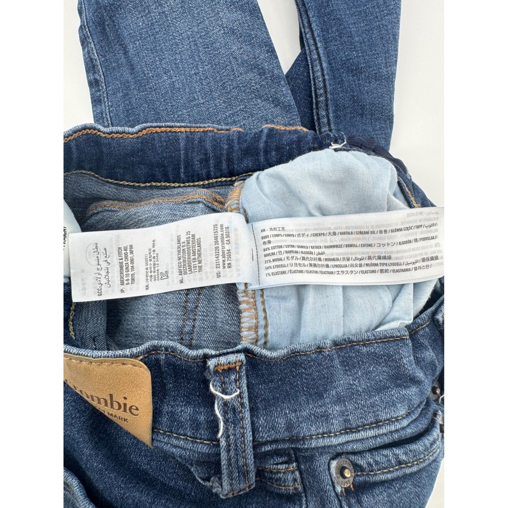 Abercrombie Kids Straight Leg Jeans Medium Wash Blue Size 9/10 Long - Picture 8 of 11
